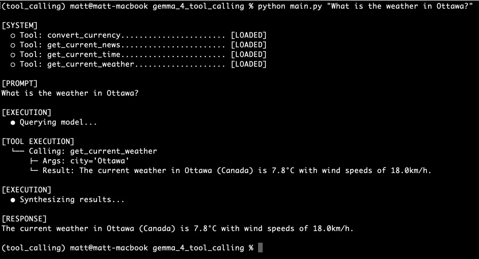 What is the weather in Ottawa?