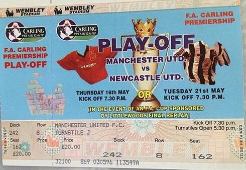 Premier League play-off ticket