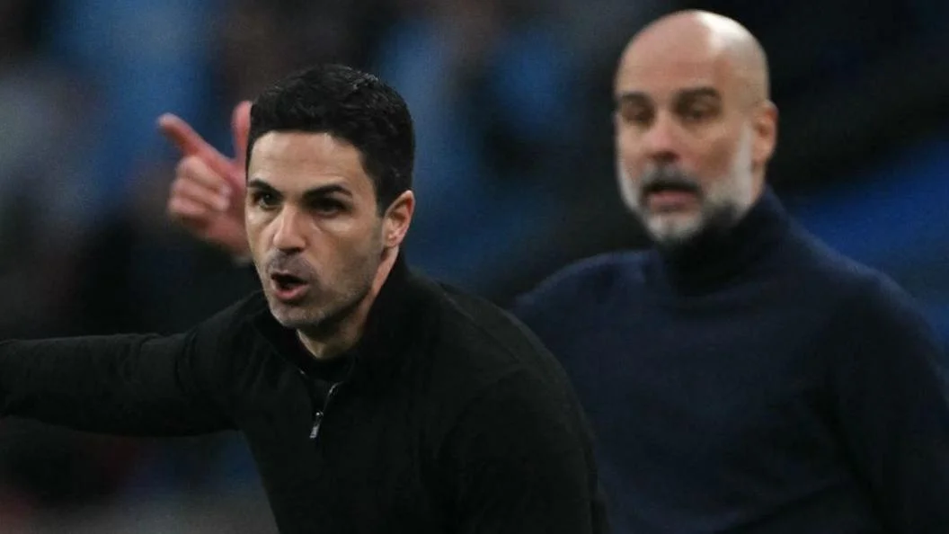 Pep Guardiola and Mikel Arteta