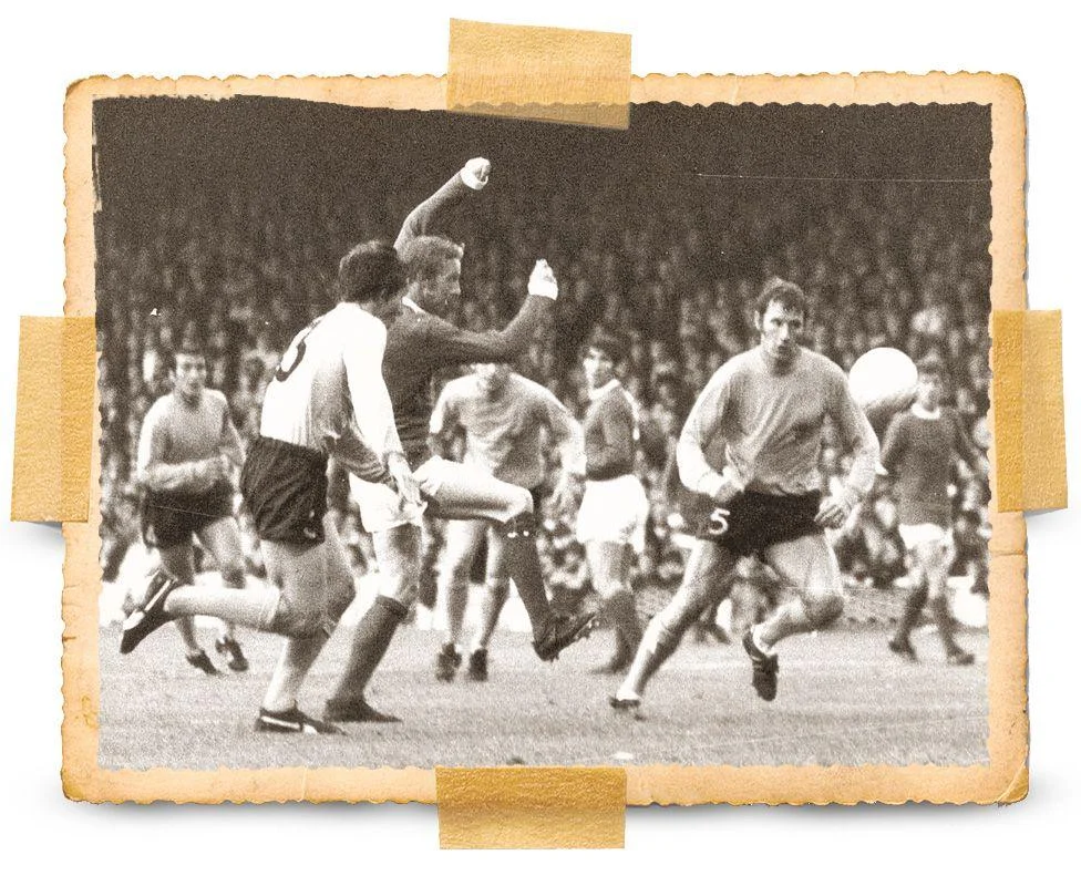 Hull City and Manchester United in action in their Watney Cup semi-final